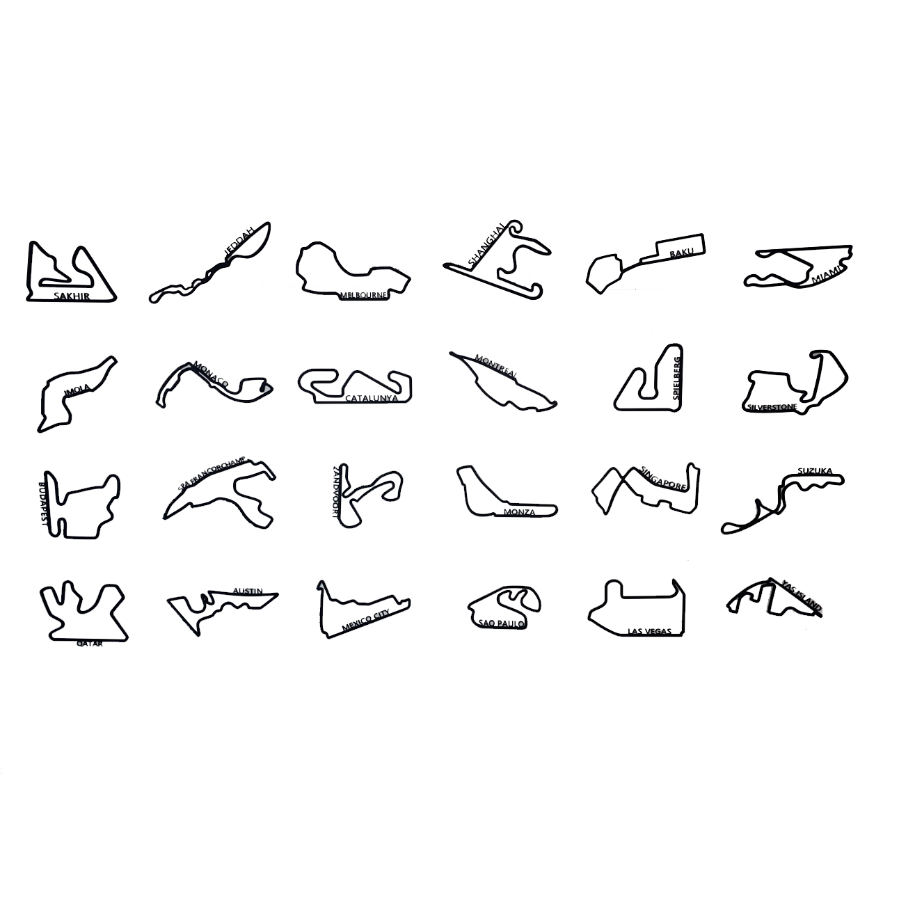 Circuitos de la F1 Temporada 2024