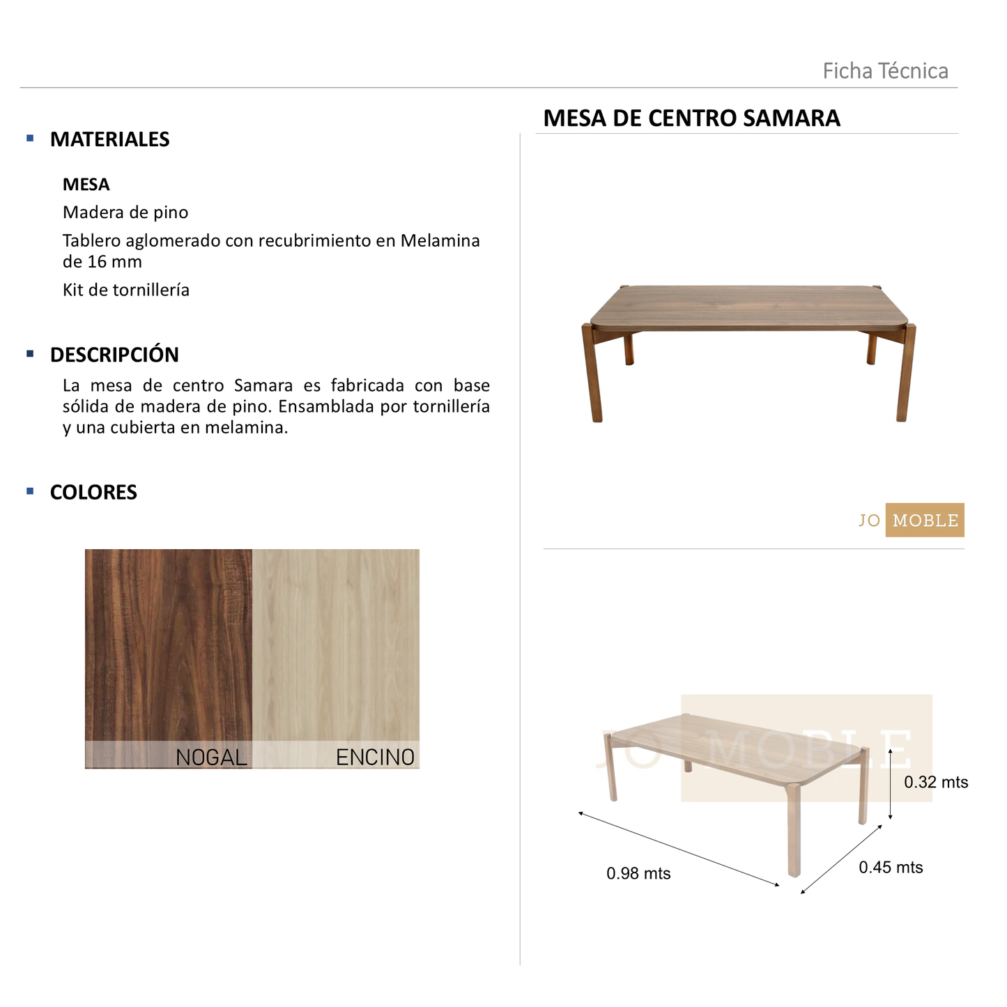 Mesa de Centro Samara