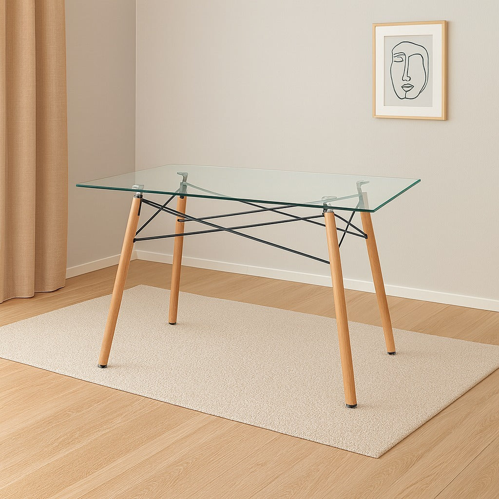 Mesa Jalisco Rectangular de Cristal