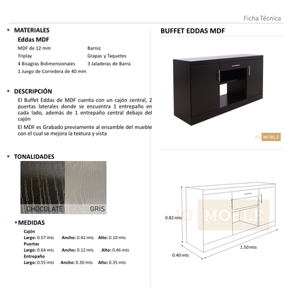 Buffet Eddas MDF
