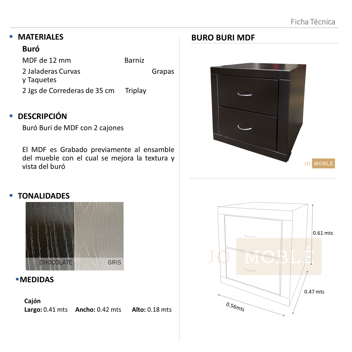 Buro Buri MDF