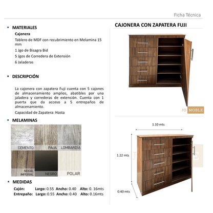 Cajonera con Zapatera Fuji