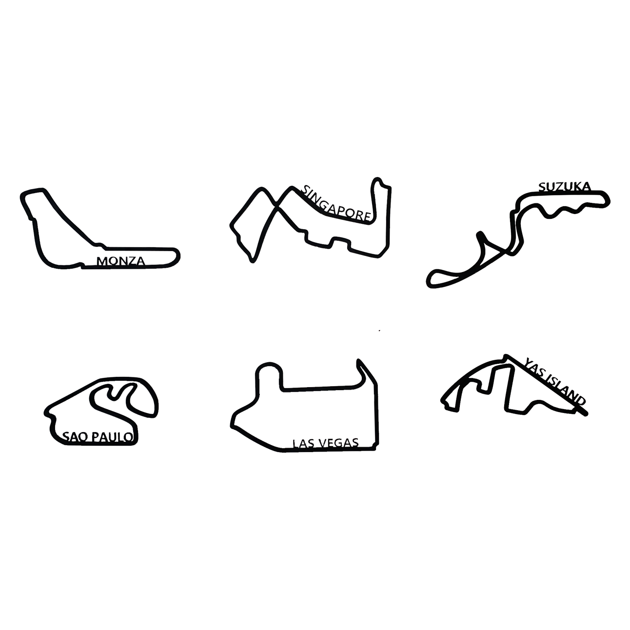 Set de 6 circuitos Formula 1