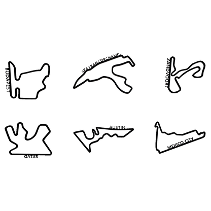 Set de 6 circuitos Formula 1