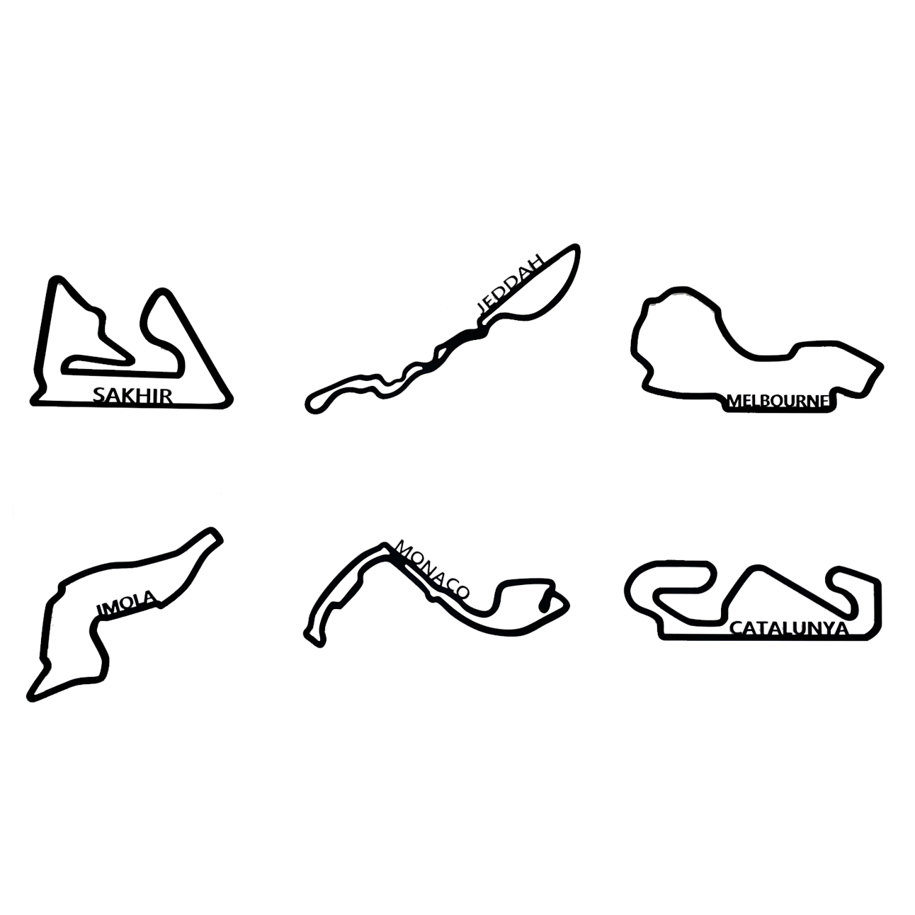 Set de 6 circuitos Formula 1